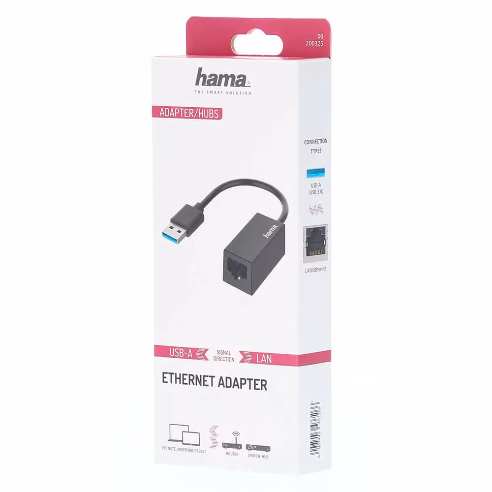 HAMA Nettverksadapter USB 3.0 USB - LAN 10/100/1000