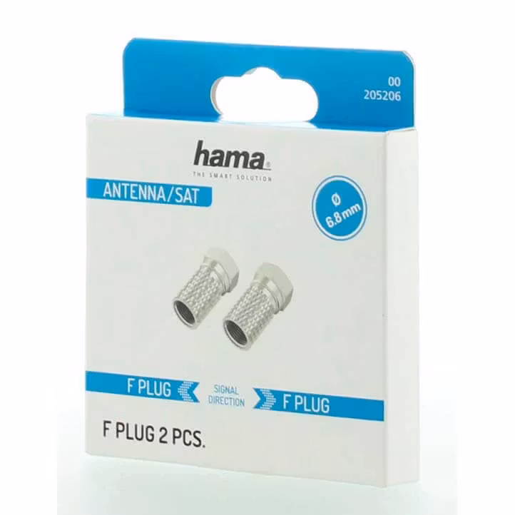 Hama F-Kontakt 6.8mm 2-pk