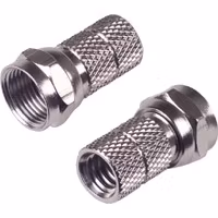 2 x F-connector 6.4mm twist-on