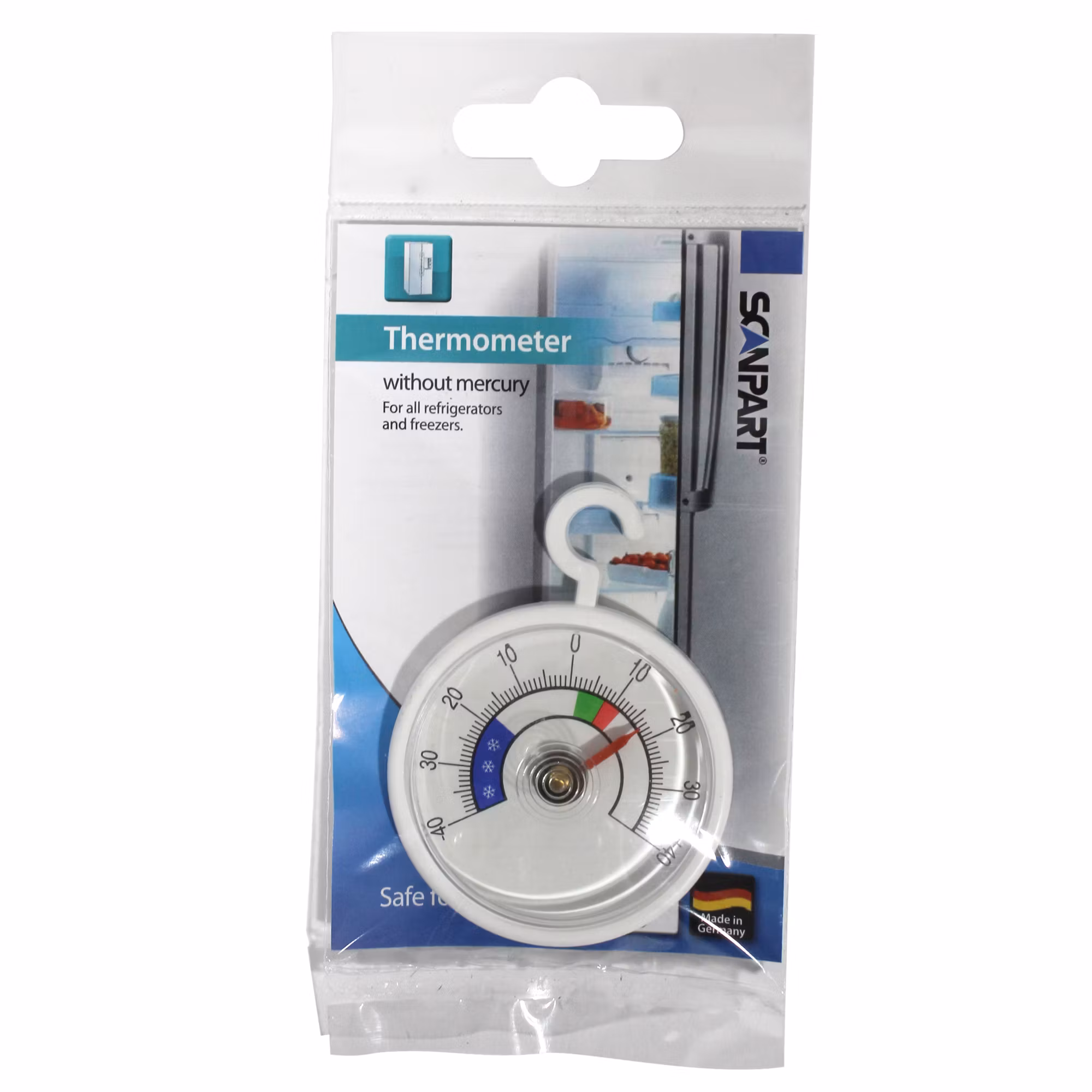 Scanpart Kjøl/Frys termometer rund hvit