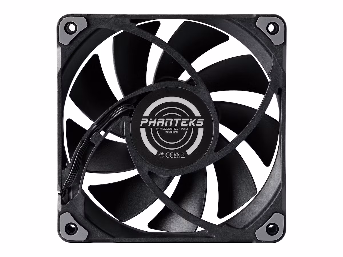 Phanteks M25 PWM Fan - 120mm, Sort 3pk