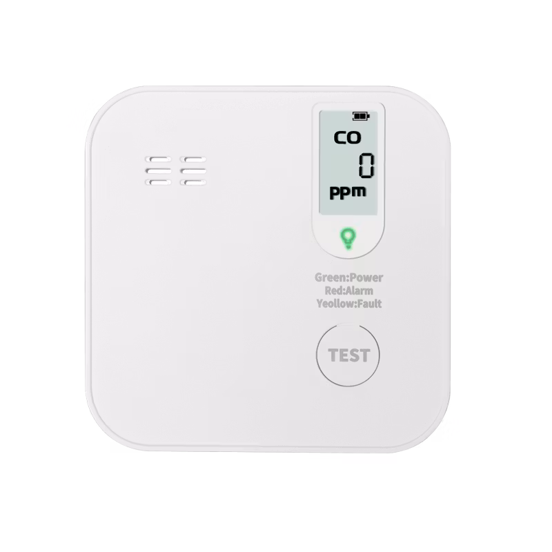 Karbonmonoksidalarm – 10 års batterilevetid, hvit