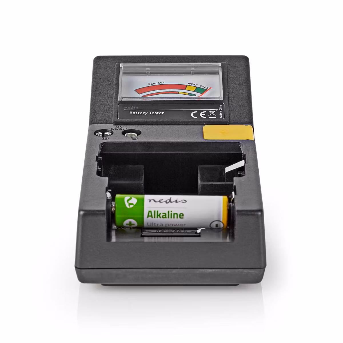 Batteritester | 9V - AA - AAA - Knappecelle - C - D | Sort