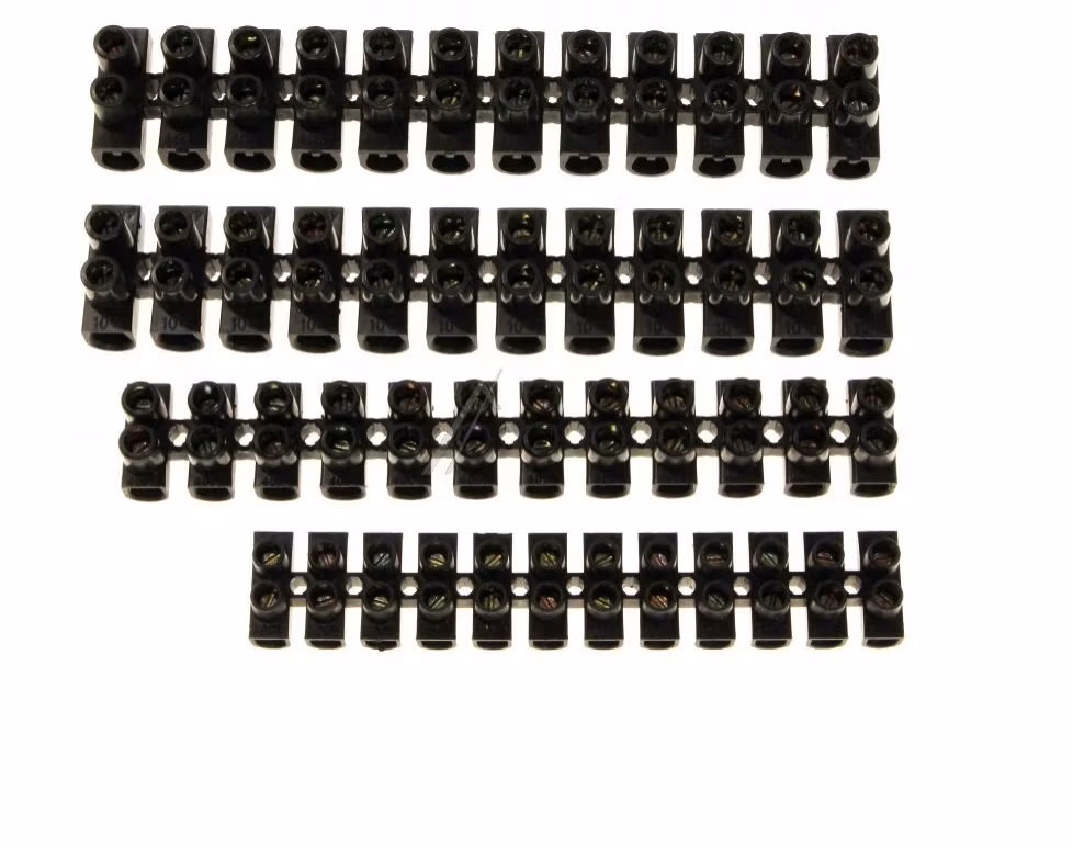 Sukkerbit Klemmerekke 12 pol sort ( 4 stk i en pakke)