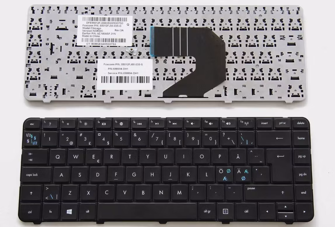 HP CQ58-265SO Tastatur Nordisk For HP CQ43 CQ57 CQ58 G6-1000 698694-DH1