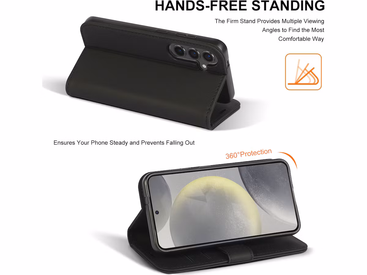 Lommebokdeksel Galaxy S25 | PU | Sort