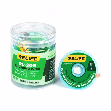 RELIFE RL-20B Loddelisse (Desoldering Wick) 1.5 mm 1.5 m | 5 stk