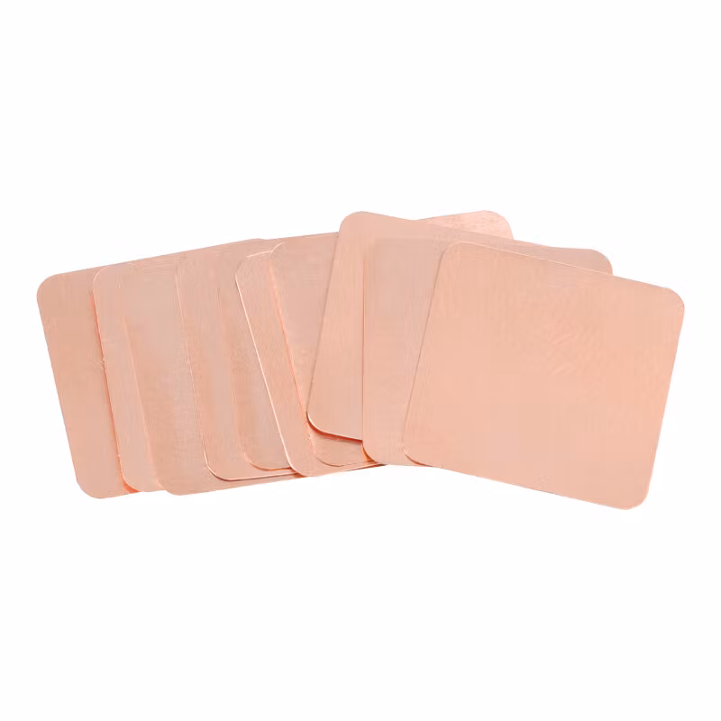 15*15*0.1mm Copper Slice Radiator for Phone Repair Chip 10stk i et sett