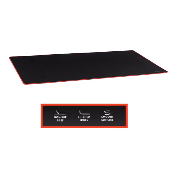 XXXL gaming musematte – 120 x 60 x 0,3 cm, svart
