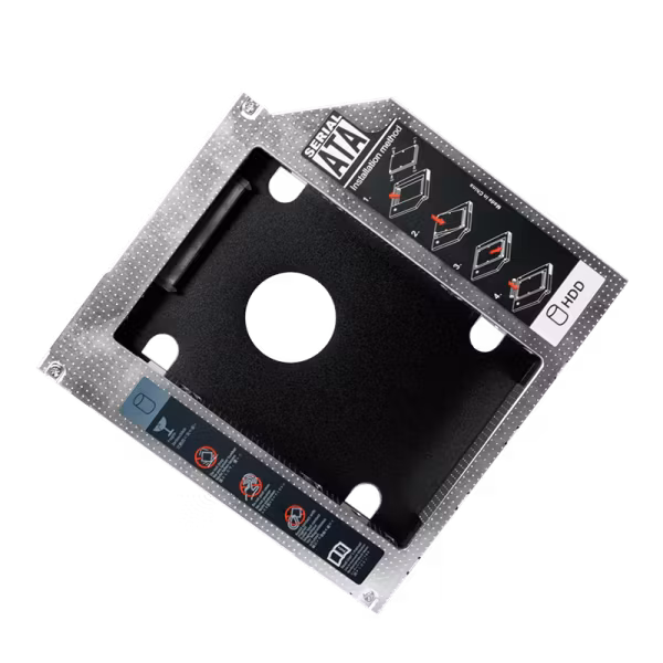 Notebook SATA harddisk-caddy for 2.5" HDD SSD, 12.7 mm høyde