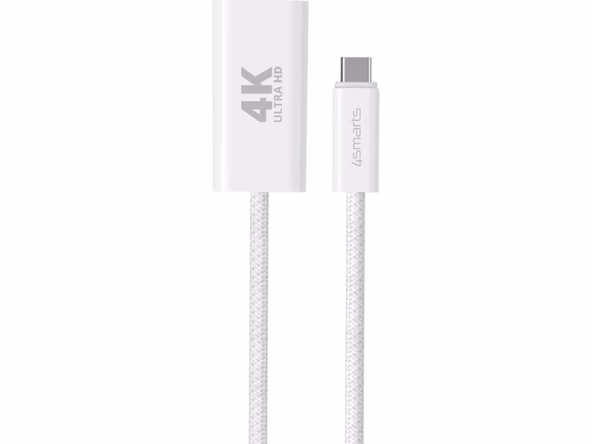 USB-C til HDMI adapter 15cm, hvit