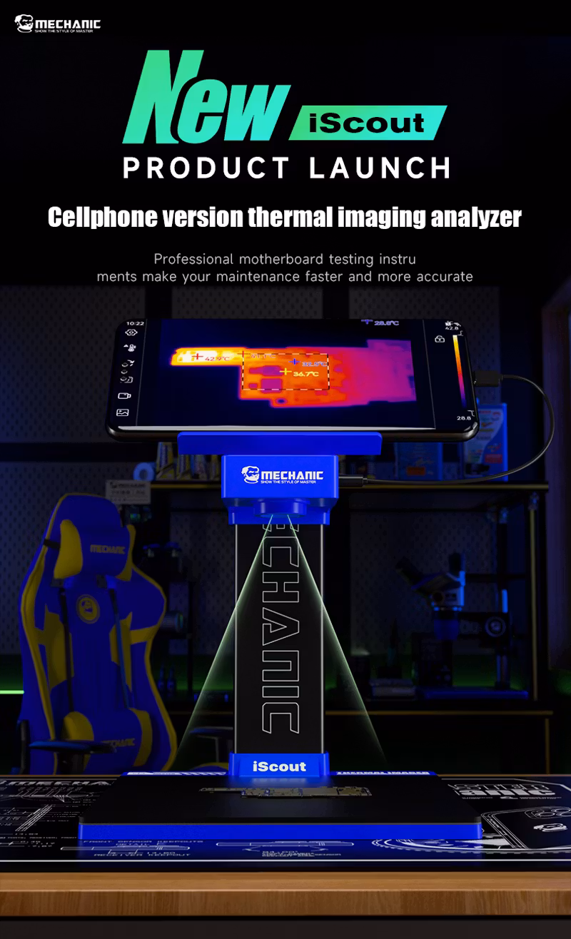 Mechanic iScout 256*192 Infrared Thermal Imaging Camera for PCB Motherboard Locate Faulty Detection