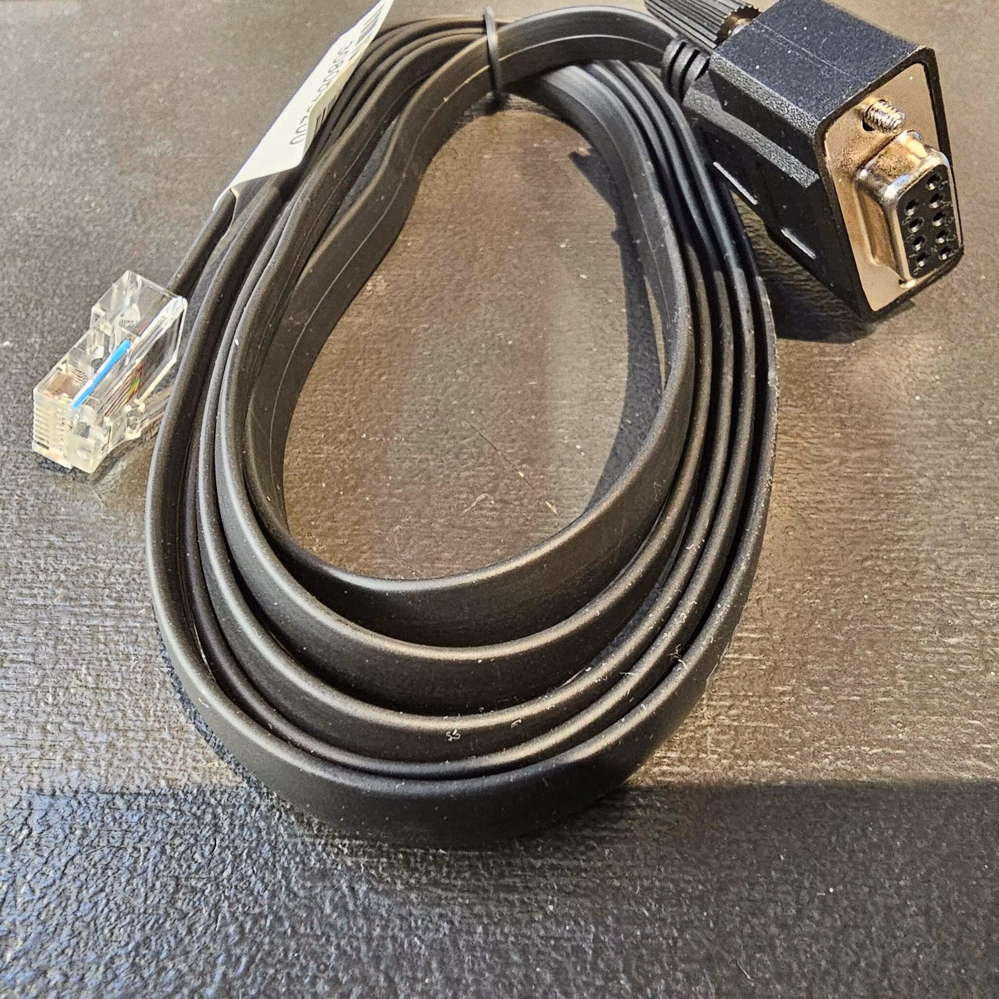 Original Zyxel Flex 100H rs232 RJ45 kabel 2m sort