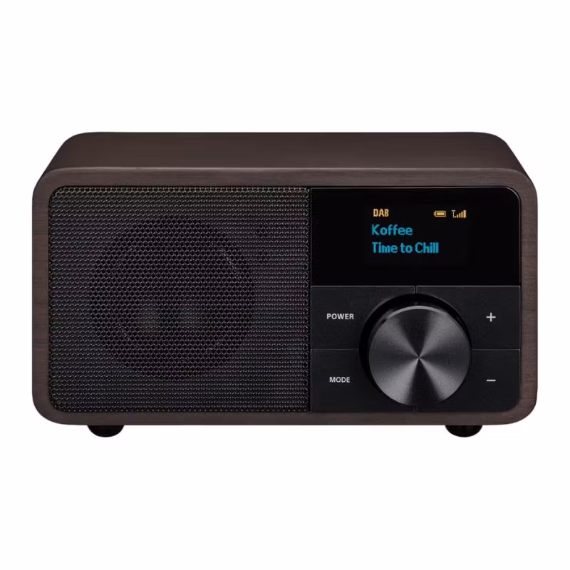 DAB radio BT Sangean DDR-7, Mørk trefarge, Oled