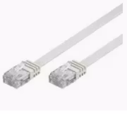 Nettverkskabel flat 1m hvit