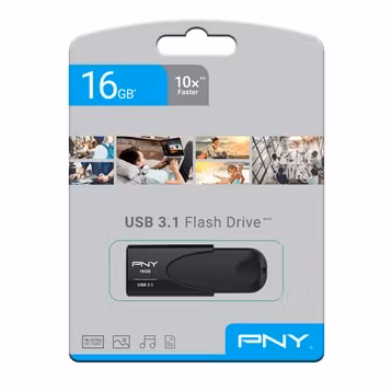 PNY USB 3.1 Attache 4 16GB Minnepenn Sort