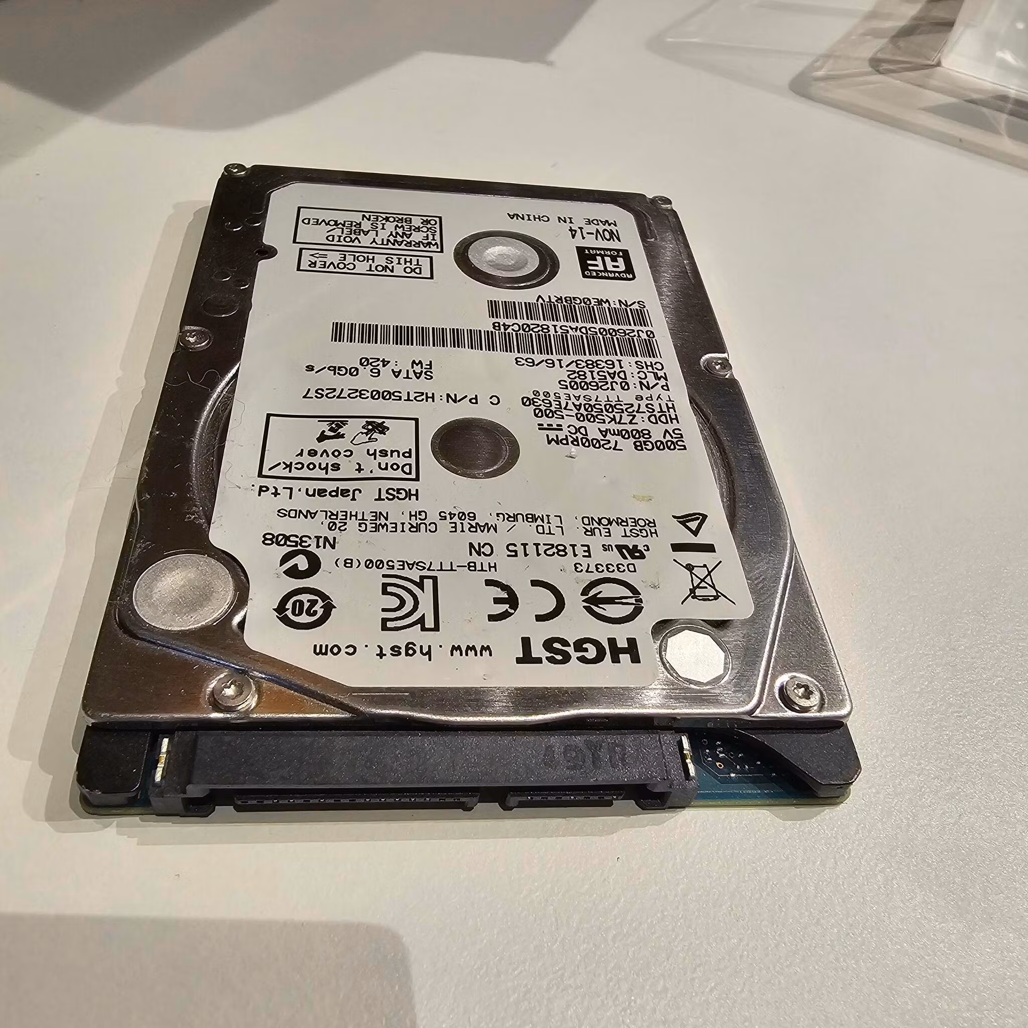 HGST 500GB SATA 7200RPM Harddisk HTS725050A7E630