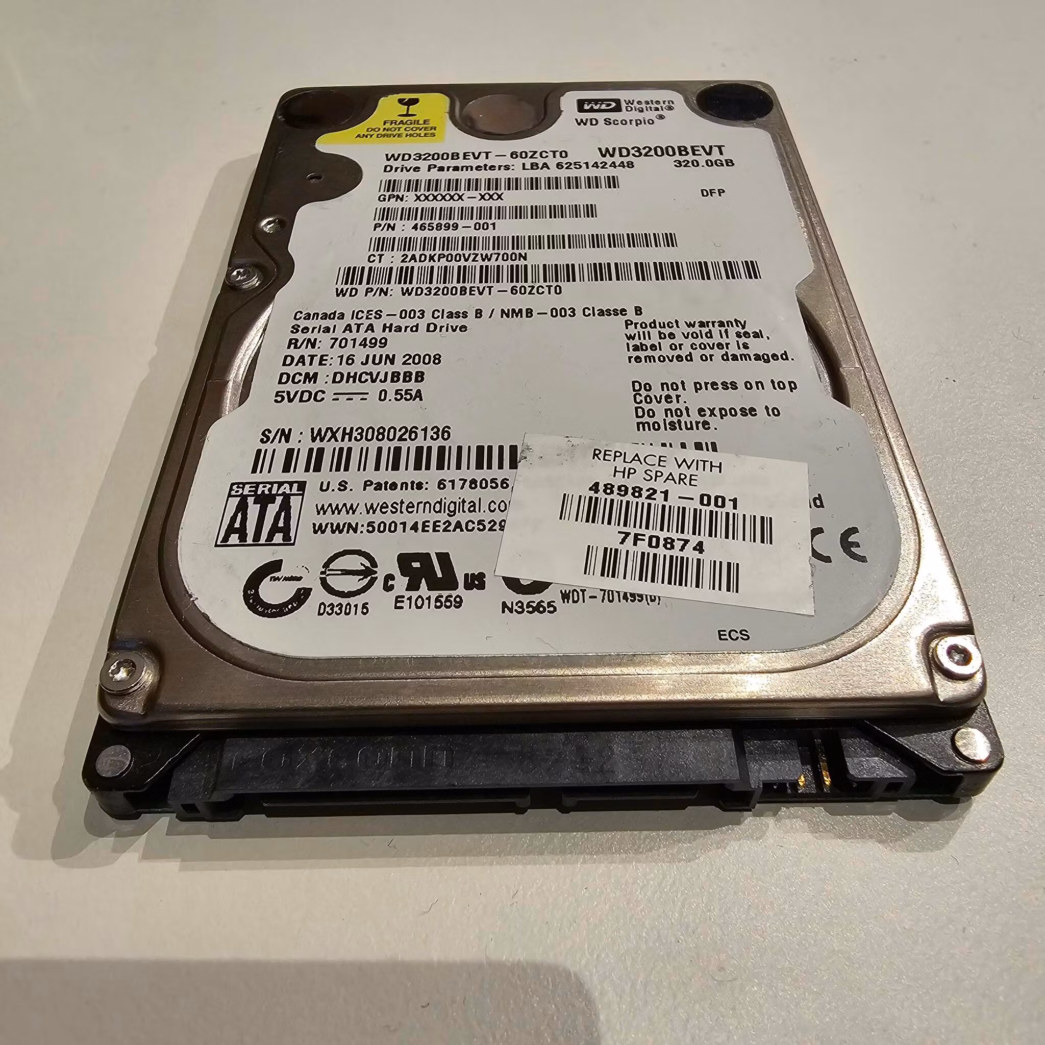 Western Digital Scorpio Blue WD3200BEVT 320GB 5.4K SFF 2.5" SATA