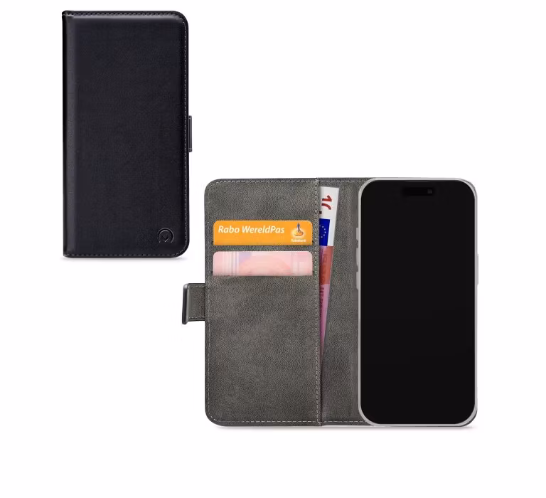 iPhone 17 Pro Lommebokdeksel med kortholder, sort