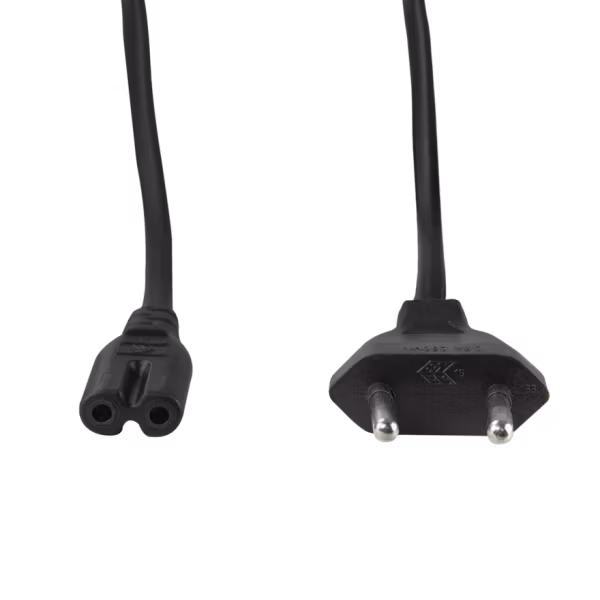 Strømkabel, CEE 7/16 til IEC C7, 10m (sort)