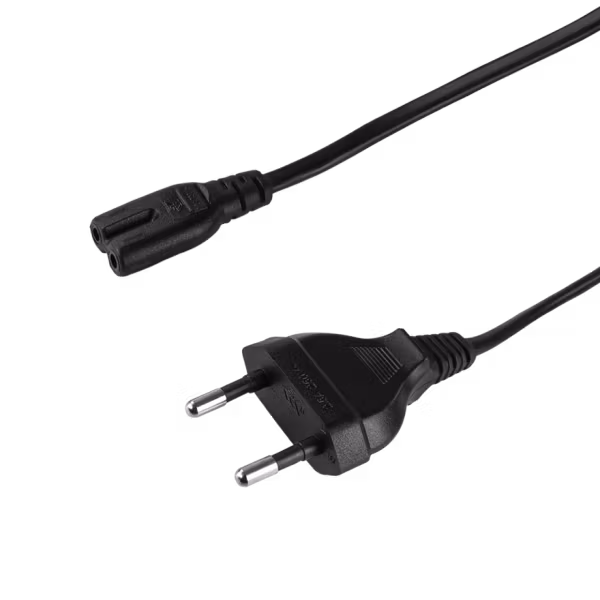 Strømkabel, CEE 7/16 til IEC C7, 10m (sort)