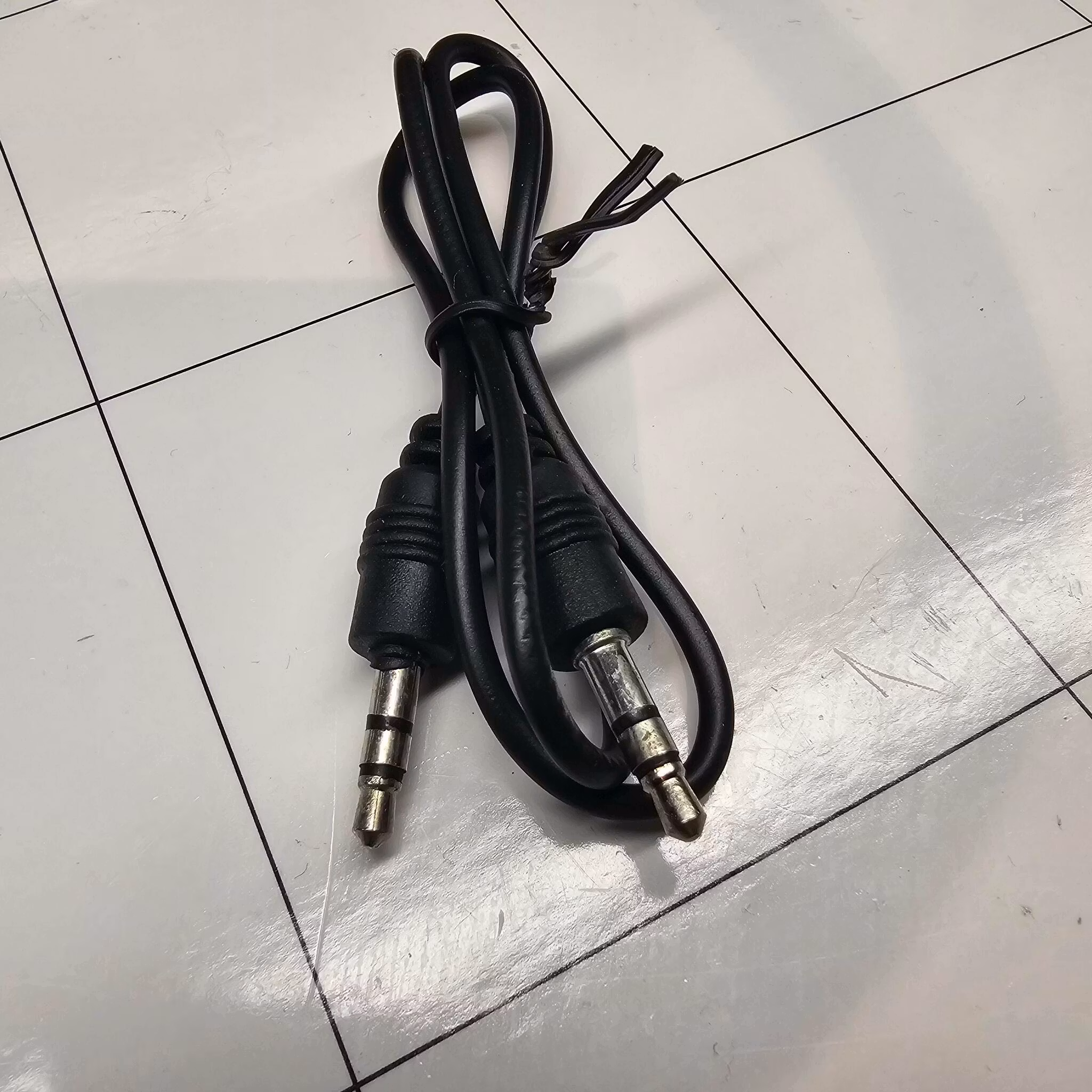 Minijack 3.5mm han - han 50cm, sort