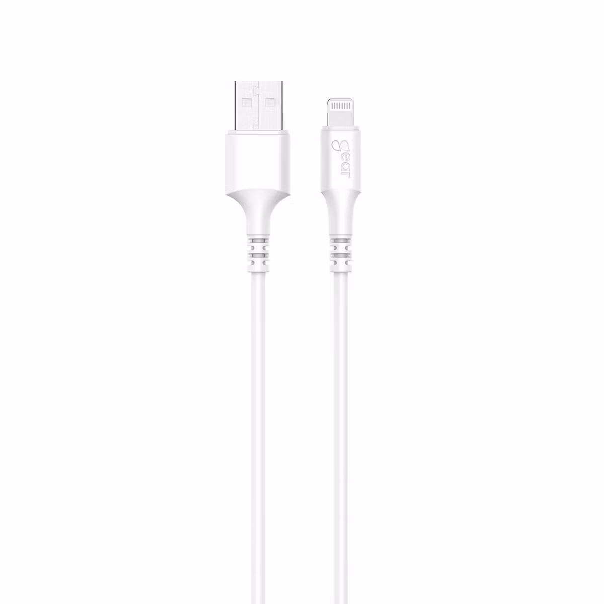 Rund ladekabel Lightning til USB-A 2m Hvit MFI