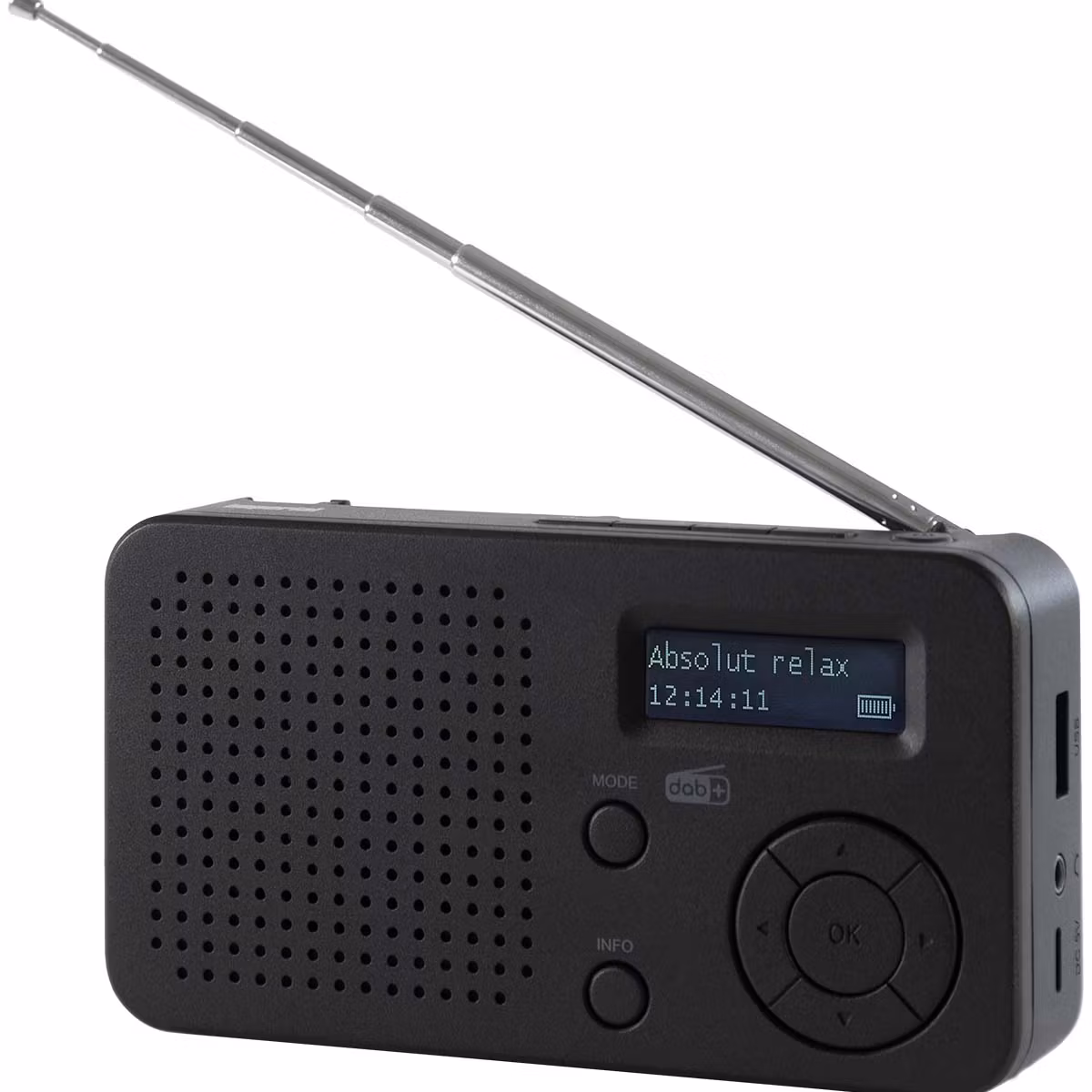 DABMAN 17 bærbar DAB+/FM-radio med Bluetooth svart