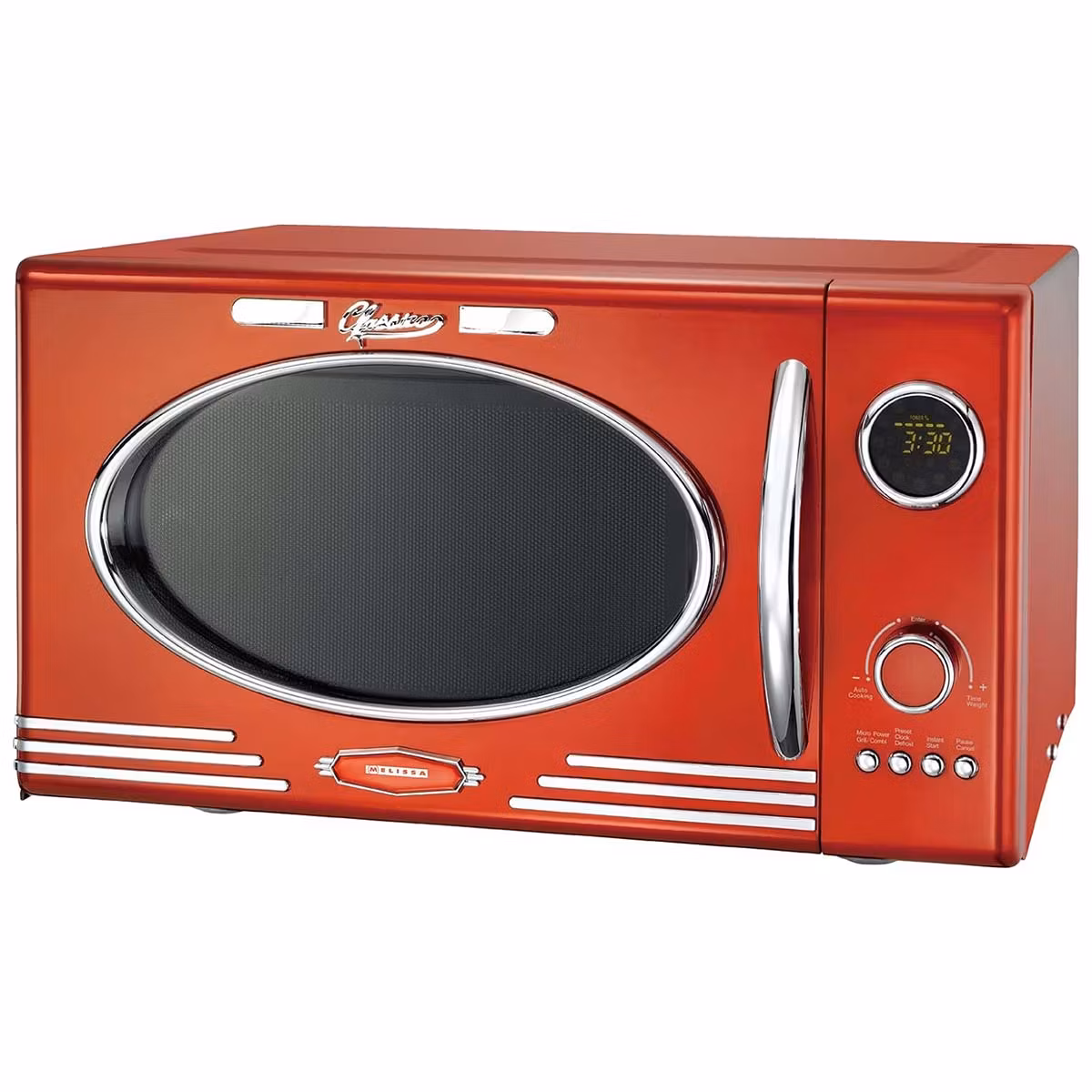 Mikrobølgeovn elektronisk grill 23L 800W Metallic Red