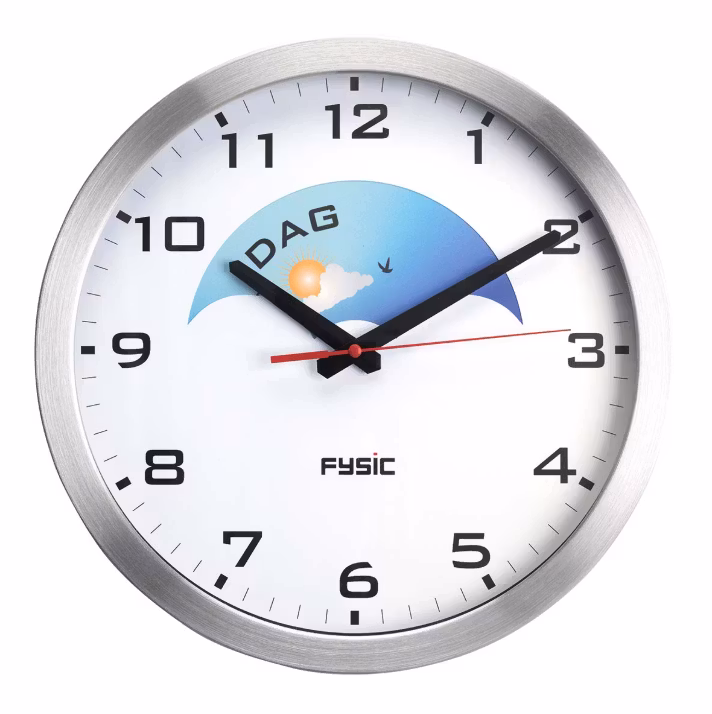 Analog demensklokke i aluminium