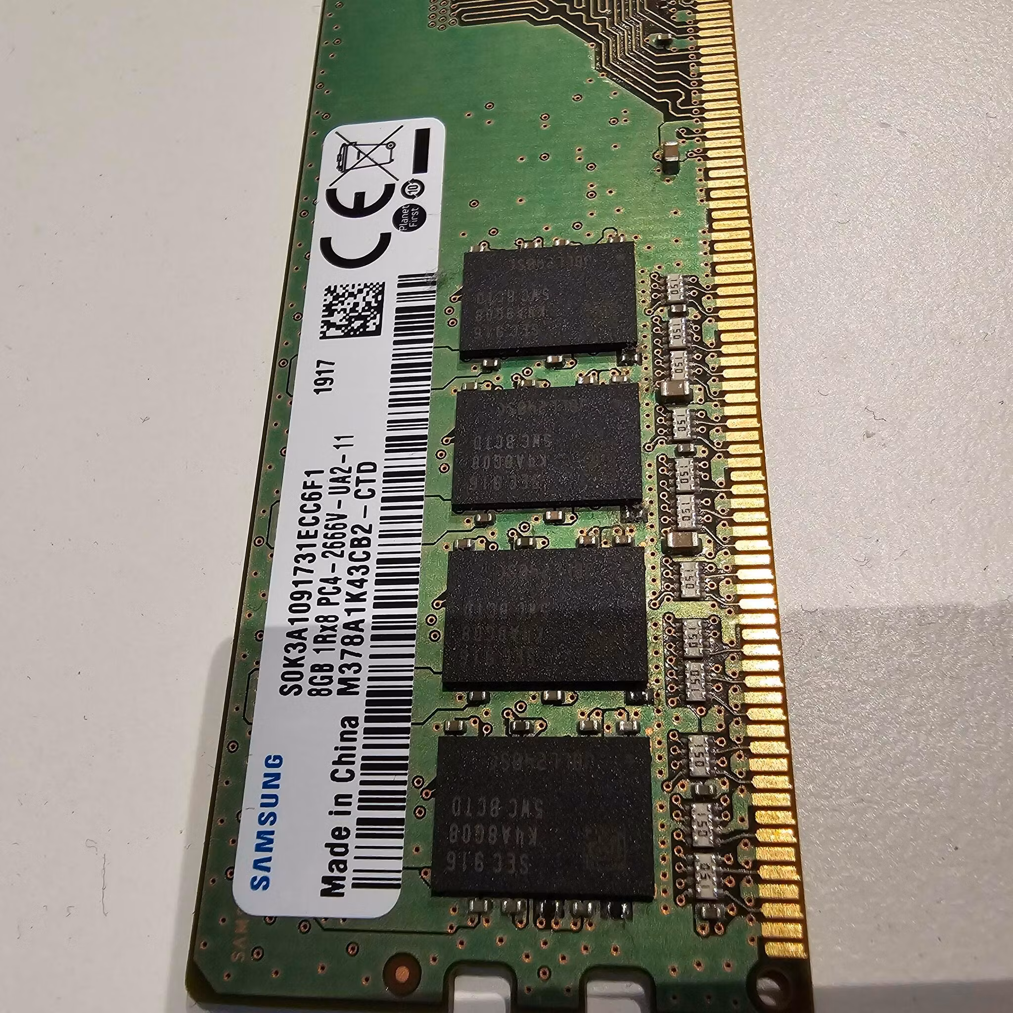 Samsung DDR4 2666MHz 8GB M378A1K43CB2-CTD