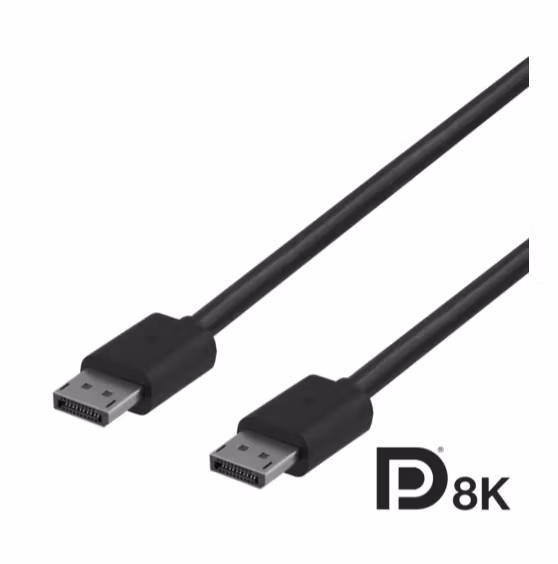 Displayport kabel 1.4 DP8K certified, 1m, black