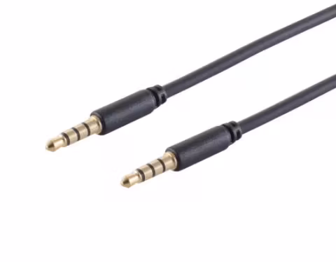 Minijack kabel 3.5mm til 3.5mm han-han 4pin