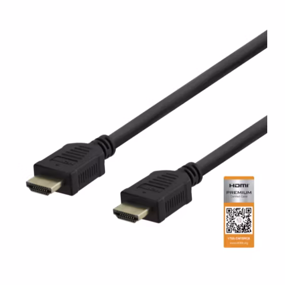 Premium certified high speed HDMI cable with Ethernet, 3m, black