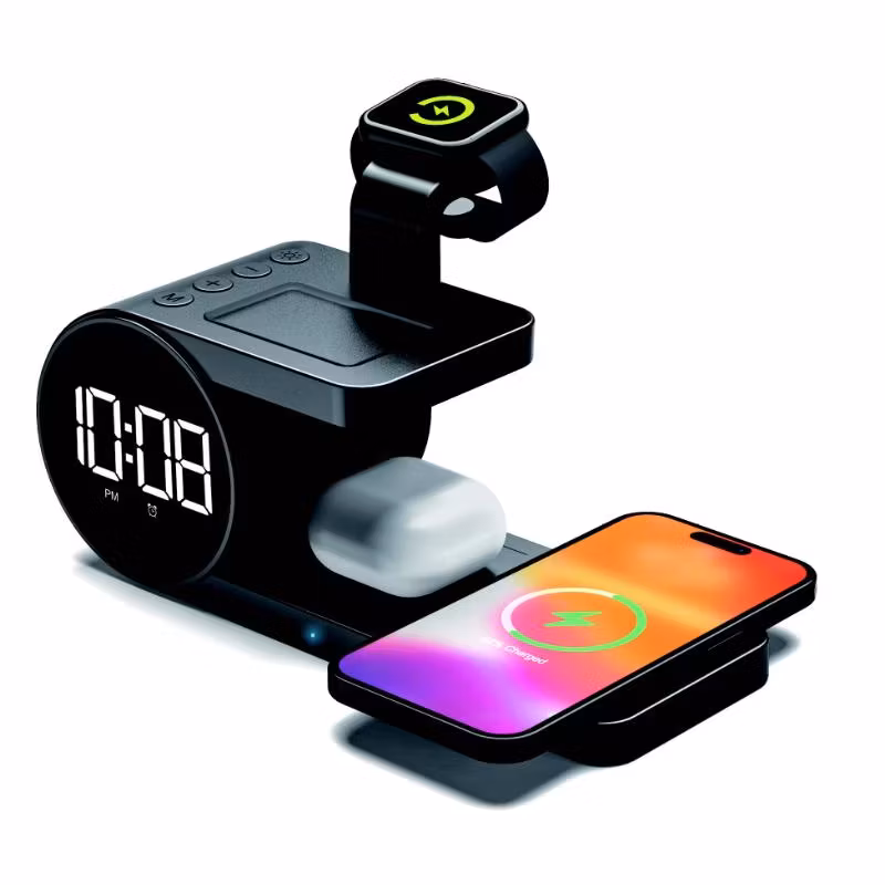 Trådløs lader 3 i 1, Audix, svart