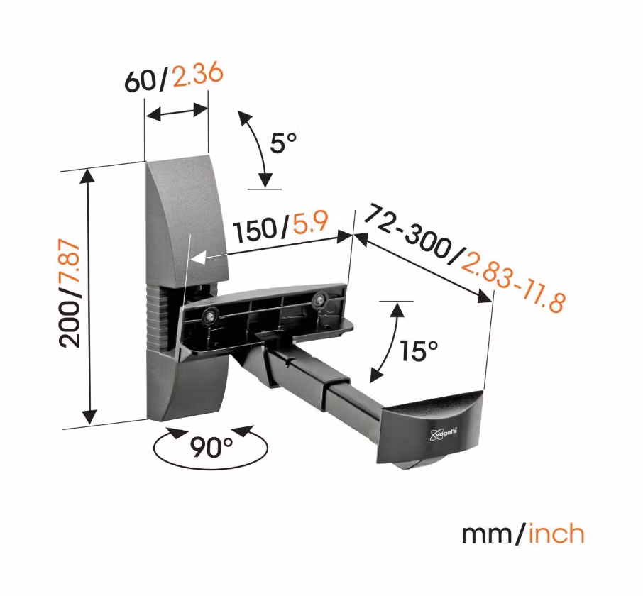Vogel's Evolution VLB 200 - mounting kit - for speaker(s) 20 kg