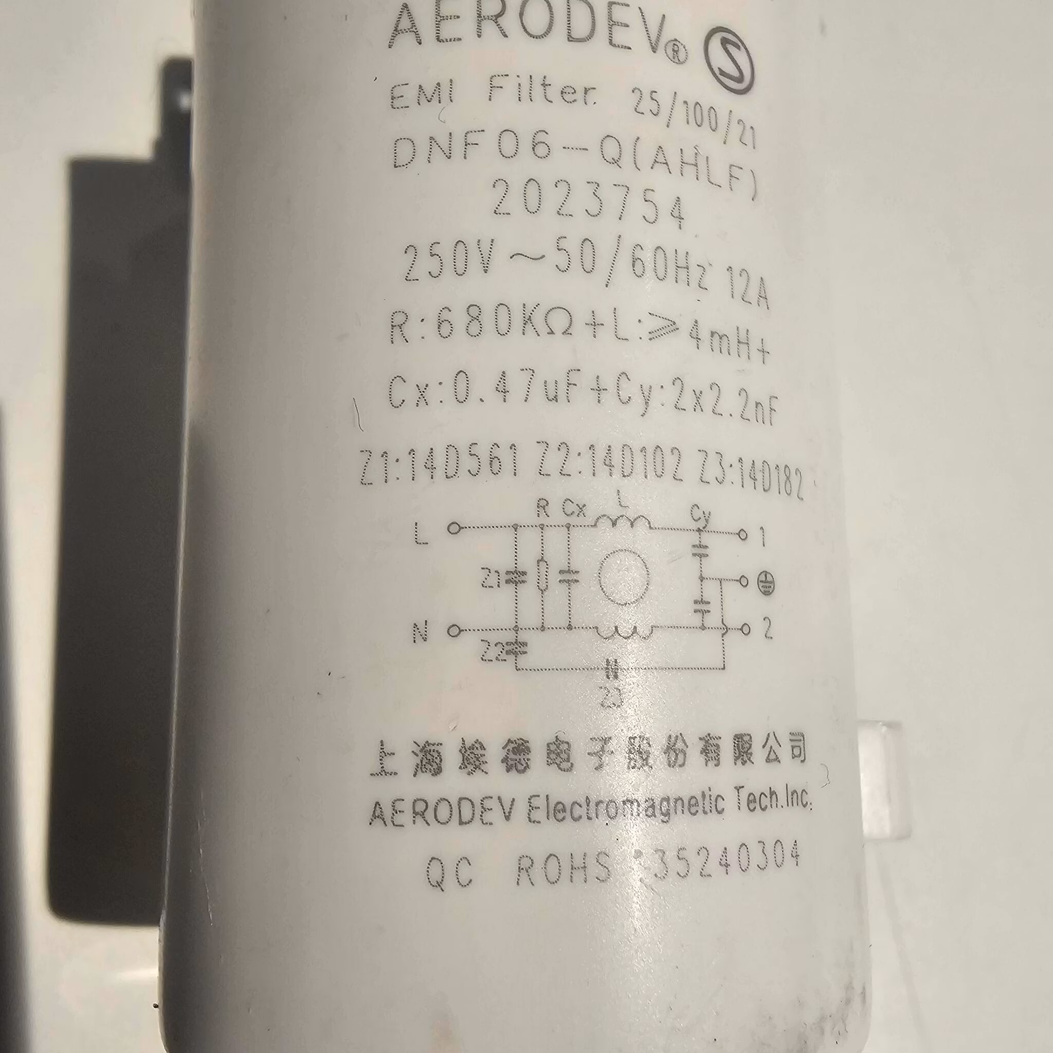 Kondensator / støyfilter for Gorenje Hisense Vaskemaskin