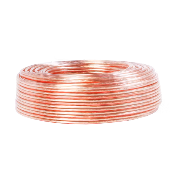 Høyttalerkabel for installasjon, 2x 2,5 mm², transparent METERVARE pr meter (Velg lengde selv)