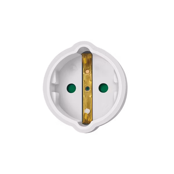 Forlengerkabel CEE 7/7 (90°) til CEE 7/3 – hvit, 3 m