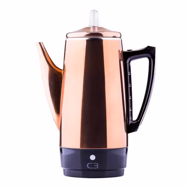 Perkulator Original kopperfarget stål 12 kopper