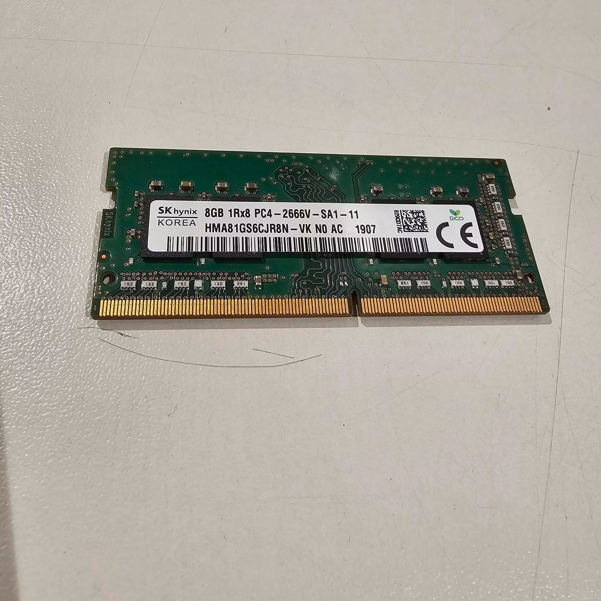 8GB DDR4-3200 SODIMM PC4-25600S HMA81GS6CJR8N-VK NO AC