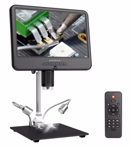 ANDONSTAR AD210 – Digitalt mikroskop for elektronikk med 10,1" justerbar LCD skjerm (1080p)