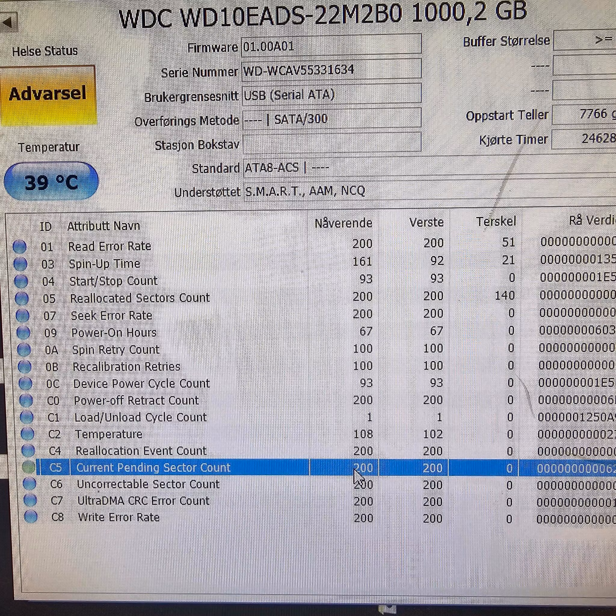 WD 1TB 3,5" SATA 32MB (Se varetekst)