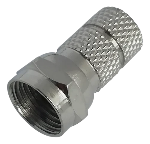 Vridbar F-kontakt, helskjermet, 7 mm 2-pakning