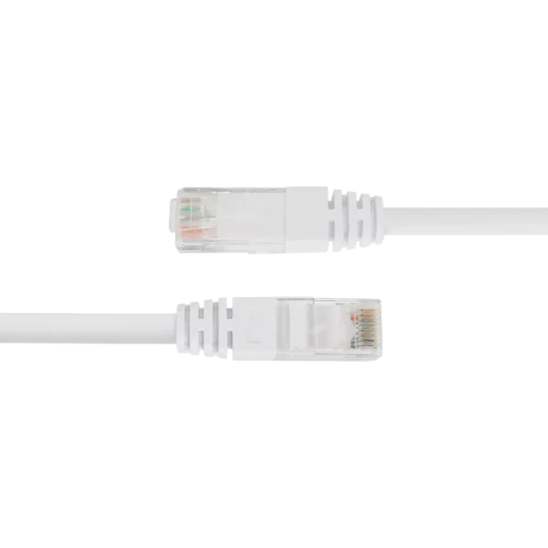 Patchkabel for nettverk, Cat6, U/UTP, 24 AWG, LSZH, 0,5 m, hvit