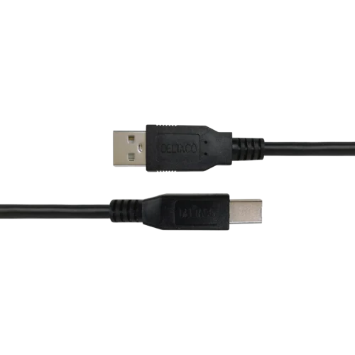 USB-A- til USB-B-kabel, 2m, svart