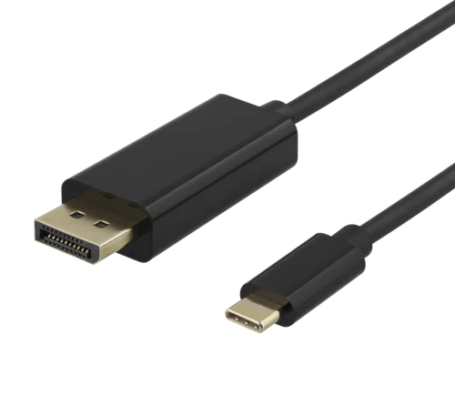 USB-C- til DisplayPort-kabel, 4K UHD ved 60 Hz, 1 m, svart