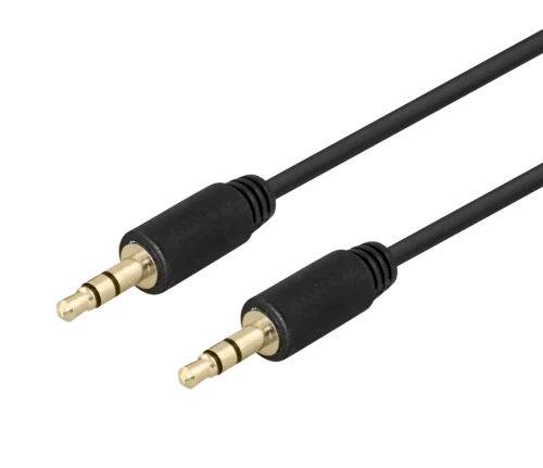 3,5 mm stereo lydkabel, 3m, svart