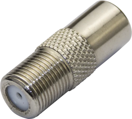 Antenneadapter, hunn f-kontakt til hann IEC, helt skjermet