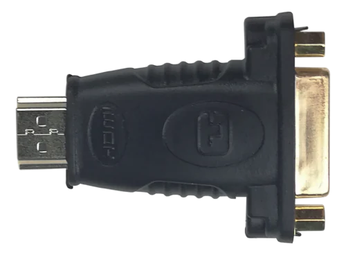 HDMI- til DVI-D-adapter med gullbelagte kontakter, svart